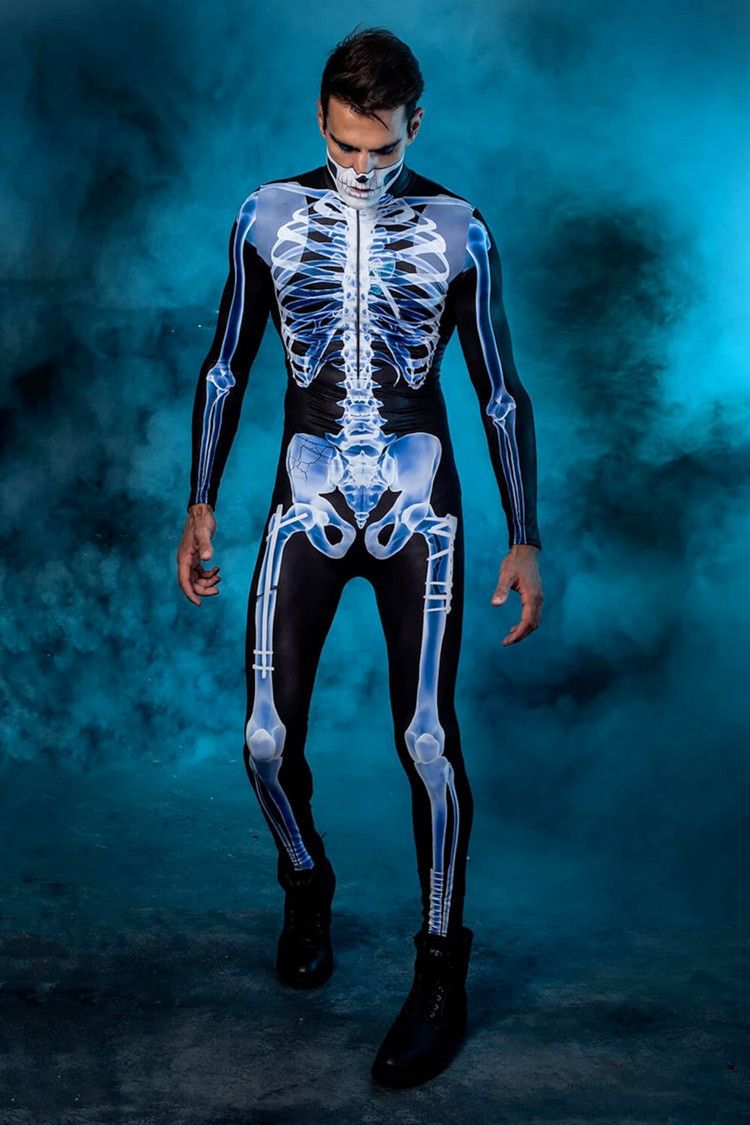 Men Death X-ray Skeleton Costume