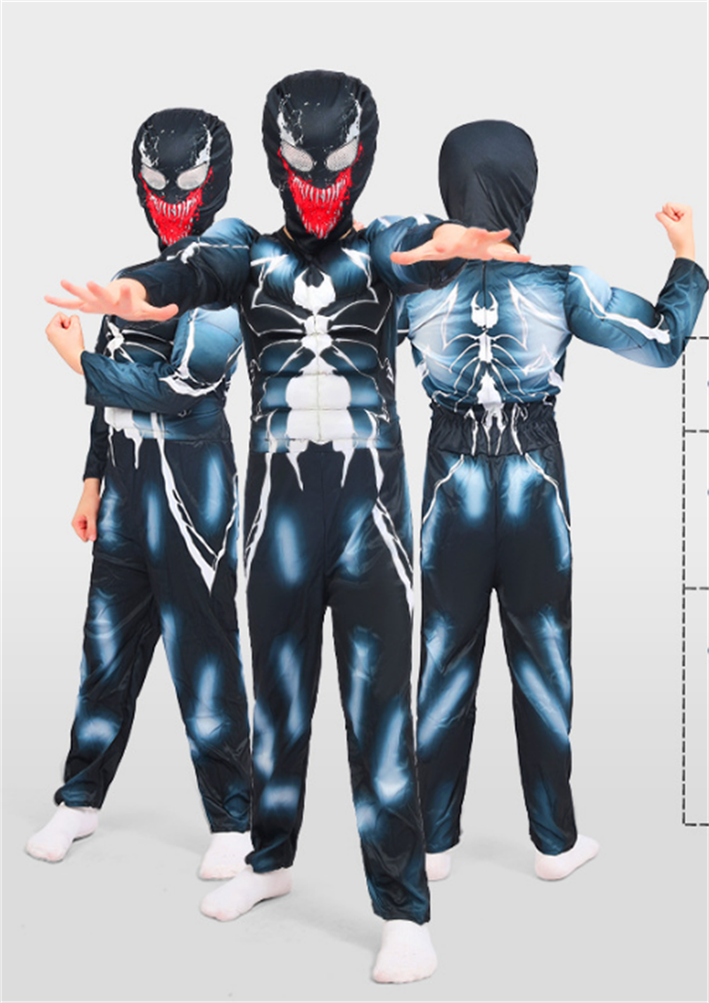 Venom Spiderman Bodysuit Men's & Kids Cosplay Halloween Costume Jumpsuit